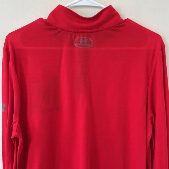 Men's Under Armour Red Maryland Terrapins 1/4 Zip Performance Top Size Medium - Picture 7 of 10